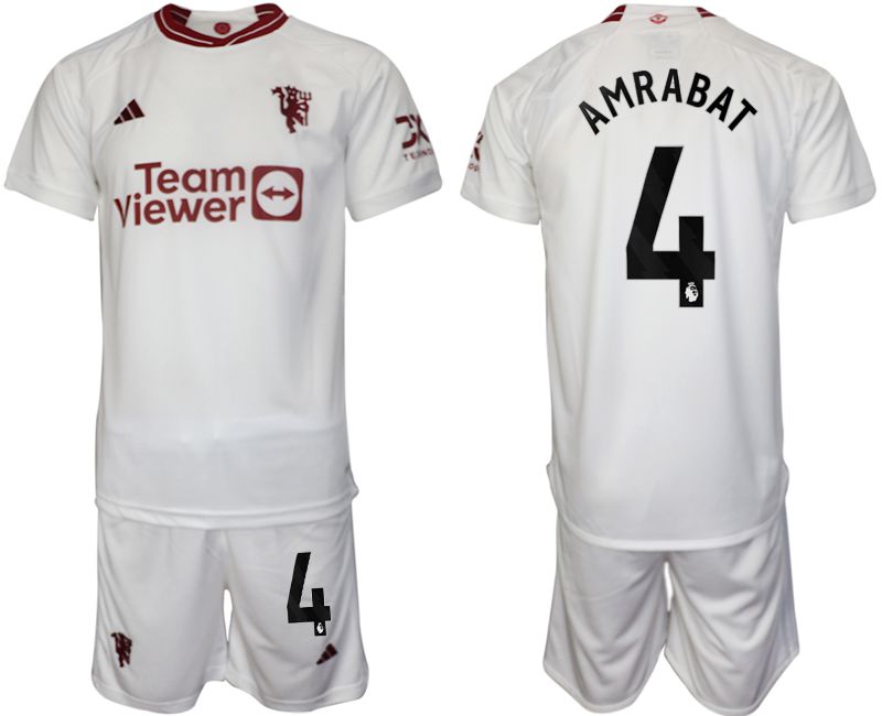 Men 2023-2024 Club Manchester United away white #4 Soccer Jersey->->Soccer Club Jersey